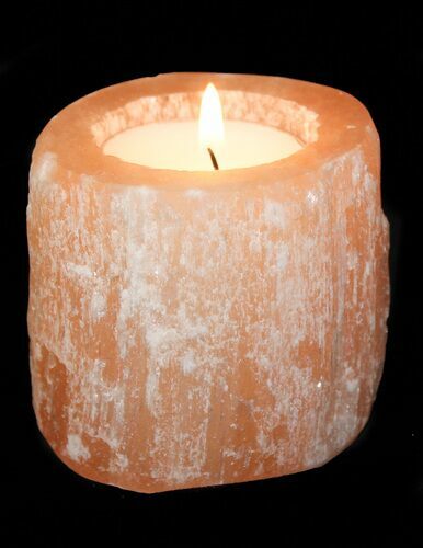 Lot: Orange Selenite Tea Candle Holder - Pieces #77287